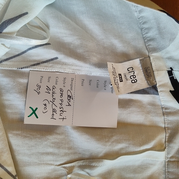 Crea Concepts Ivory Black Gray Geometric Skirt. Size 40 Medium - Picture 7 of 11